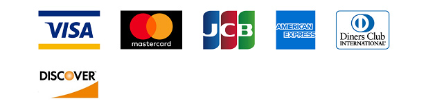 VISA / Master Card / JCB / AMERICAN EXPRESS / Diners Club / DISCOVER